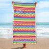 Colorful Aztec Tribal Pattern Print Beach Towel