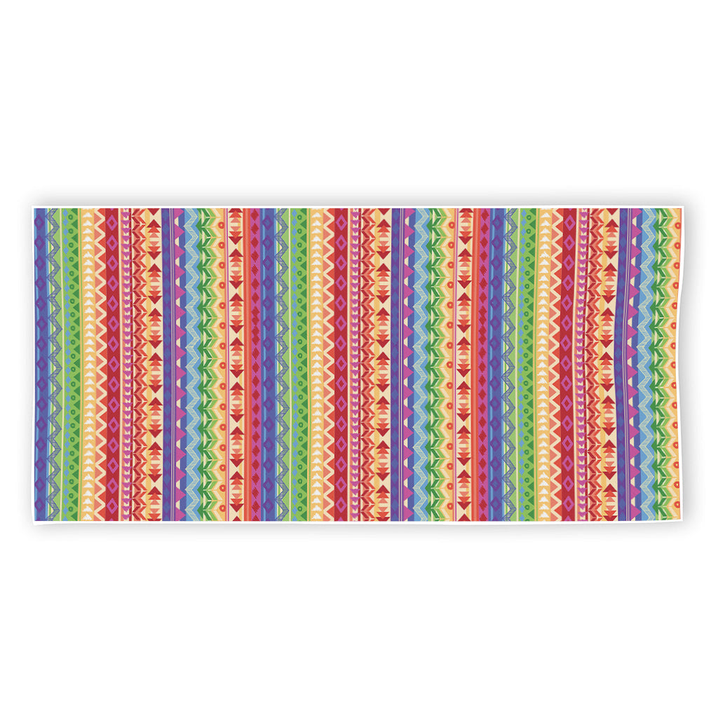 Colorful Aztec Tribal Pattern Print Beach Towel