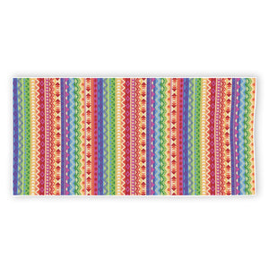 Colorful Aztec Tribal Pattern Print Beach Towel