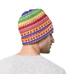 Colorful Aztec Tribal Pattern Print Beanie