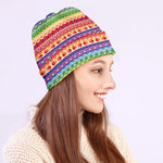 Colorful Aztec Tribal Pattern Print Beanie