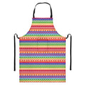 Colorful Aztec Tribal Pattern Print Bib Apron With Pocket