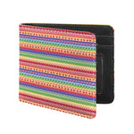 Colorful Aztec Tribal Pattern Print Bifold Wallet