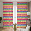 Colorful Aztec Tribal Pattern Print Dimout Pencil Pleat Curtains