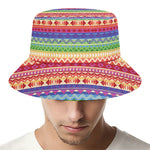 Colorful Aztec Tribal Pattern Print Bucket Hat