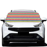Colorful Aztec Tribal Pattern Print Car Windshield Snow Cover