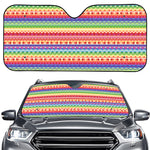 Colorful Aztec Tribal Pattern Print Car Windshield Sun Shade