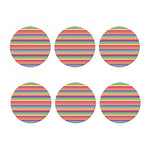 Colorful Aztec Tribal Pattern Print Coaster Set
