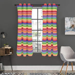 Colorful Aztec Tribal Pattern Print Curtain