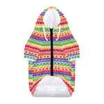 Colorful Aztec Tribal Pattern Print Dog Zip Up Hoodie