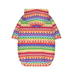 Colorful Aztec Tribal Pattern Print Dog Zip Up Hoodie