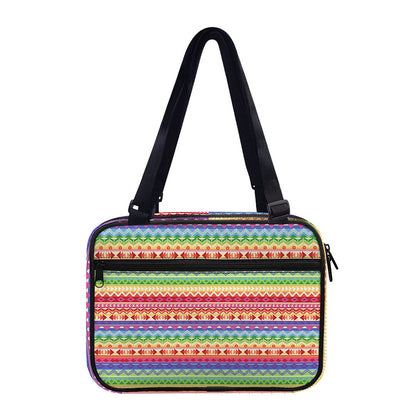 Colorful Aztec Tribal Pattern Print Double Strap Bible Bag