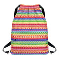 Colorful Aztec Tribal Pattern Print Drawstring Backpack