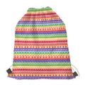 Colorful Aztec Tribal Pattern Print Drawstring Bag