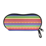Colorful Aztec Tribal Pattern Print Glasses Case