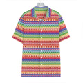 Colorful Aztec Tribal Pattern Print Hawaiian Shirt