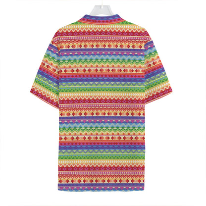 Colorful Aztec Tribal Pattern Print Hawaiian Shirt