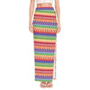 Colorful Aztec Tribal Pattern Print High Slit Maxi Skirt