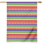 Colorful Aztec Tribal Pattern Print House Flag
