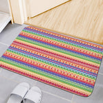 Colorful Aztec Tribal Pattern Print Indoor Door Mat