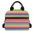 Colorful Aztec Tribal Pattern Print Insulated Lunch Bag