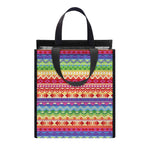 Colorful Aztec Tribal Pattern Print Insulated Lunch Tote