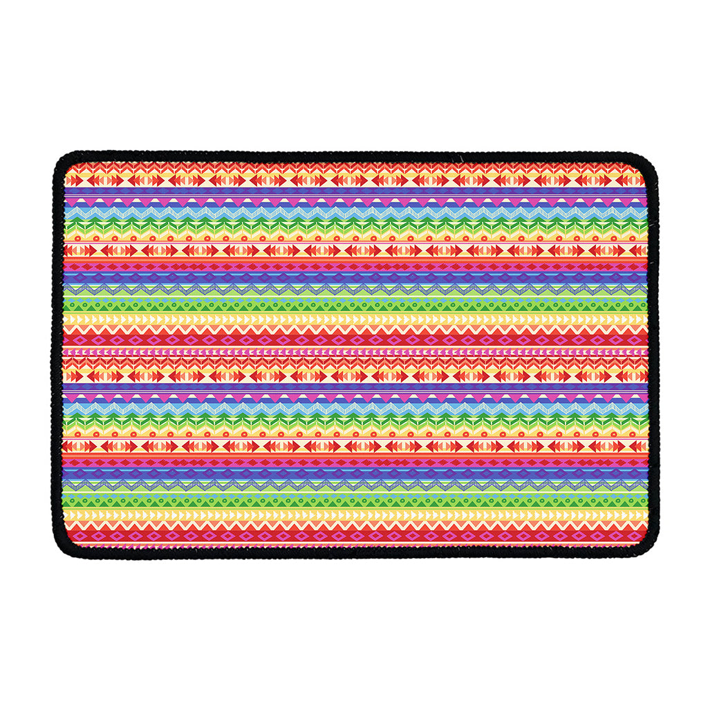 Colorful Aztec Tribal Pattern Print Kitchen Mat