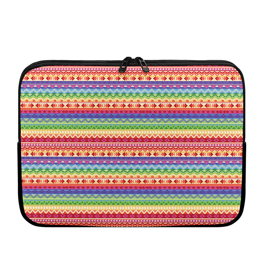 Colorful Aztec Tribal Pattern Print Laptop Sleeve