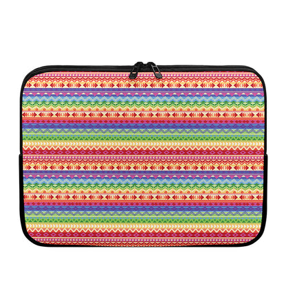 Colorful Aztec Tribal Pattern Print Laptop Sleeve