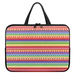 Colorful Aztec Tribal Pattern Print Laptop Sleeve With Handle