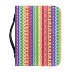 Colorful Aztec Tribal Pattern Print Leather Bible Cover