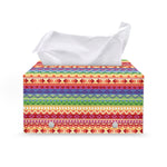 Colorful Aztec Tribal Pattern Print Leather Tissue Box Cover