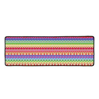 Colorful Aztec Tribal Pattern Print Long Kitchen Mat