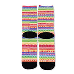 Colorful Aztec Tribal Pattern Print Long Socks