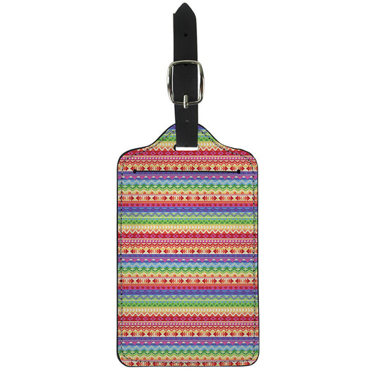 Colorful Aztec Tribal Pattern Print Luggage Tag