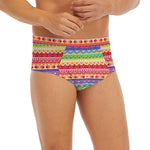 Colorful Aztec Tribal Pattern Print Men's Briefs