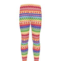 Colorful Aztec Tribal Pattern Print Men's Leggings