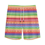 Colorful Aztec Tribal Pattern Print Men's Sports Shorts