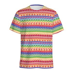 Colorful Aztec Tribal Pattern Print Men's Sports T-Shirt