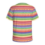 Colorful Aztec Tribal Pattern Print Men's Sports T-Shirt