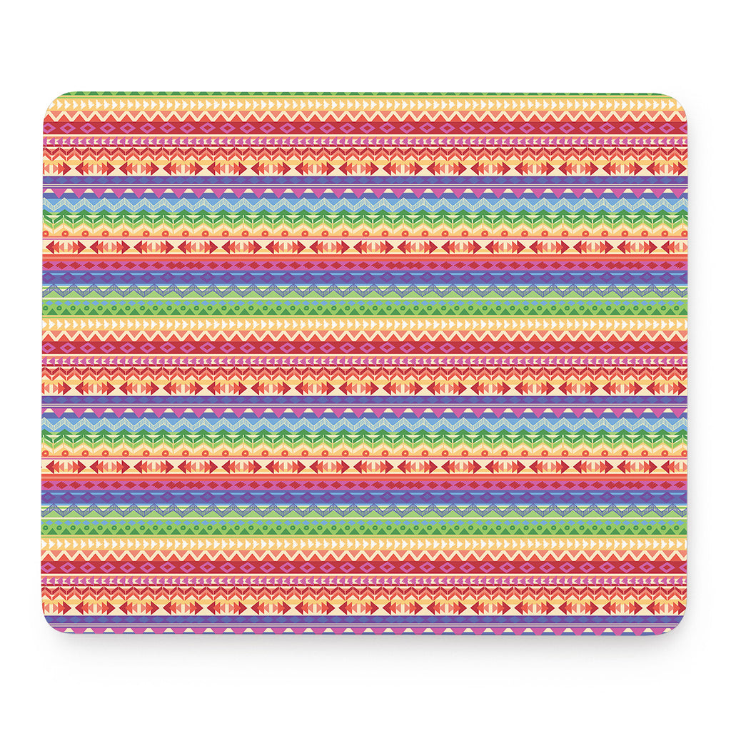 Colorful Aztec Tribal Pattern Print Mouse Pad