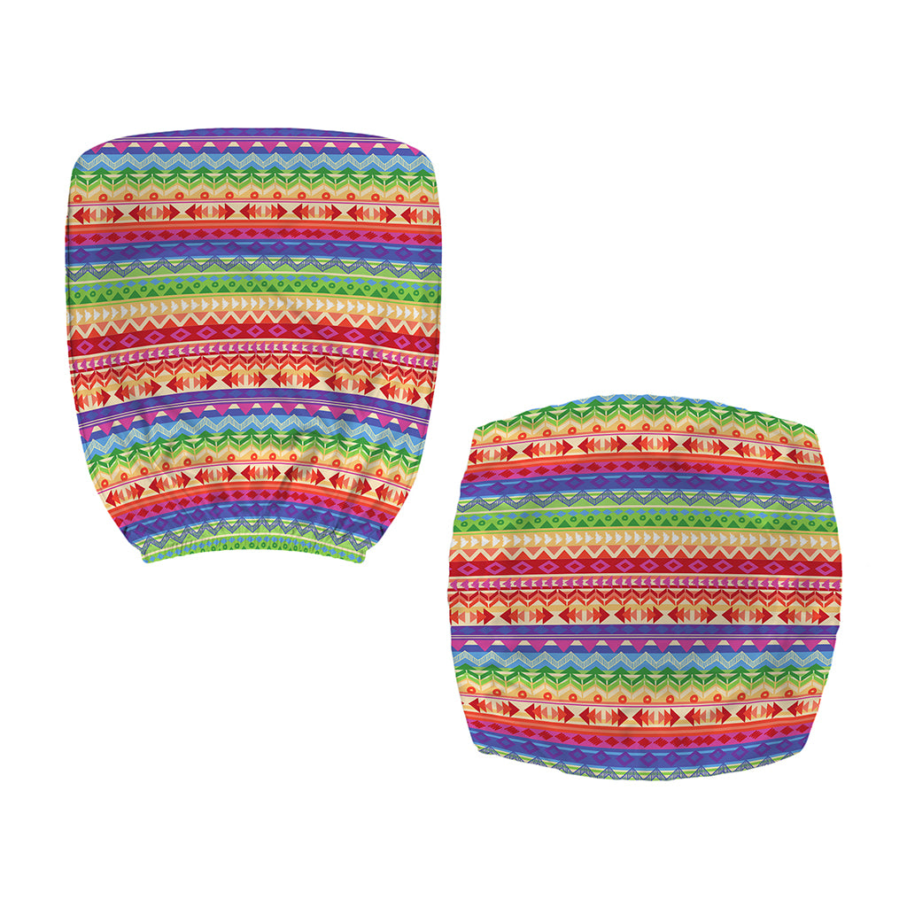 Colorful Aztec Tribal Pattern Print Office Chair Cover