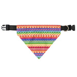 Colorful Aztec Tribal Pattern Print Over The Collar Dog Bandana