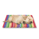 Colorful Aztec Tribal Pattern Print Pet Cooling Mat Cover