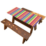 Colorful Aztec Tribal Pattern Print Picnic Table Cover