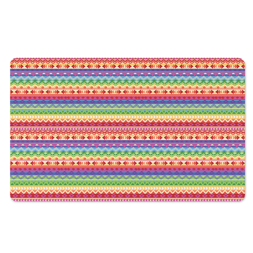 Colorful Aztec Tribal Pattern Print Polyester Doormat