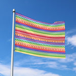 Colorful Aztec Tribal Pattern Print Polyester Flag