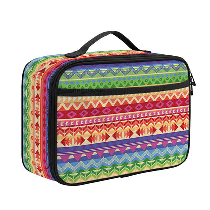 Colorful Aztec Tribal Pattern Print Portable Lunch Bag