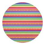 Colorful Aztec Tribal Pattern Print Round Blanket