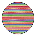 Colorful Aztec Tribal Pattern Print Round Floor Mat